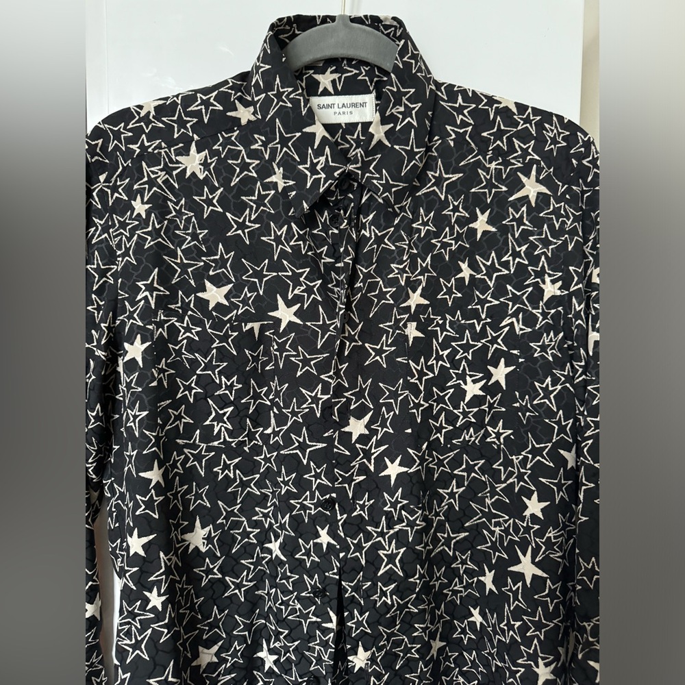 Saint Laurent 100% Mulberry Silk Shirt Sz34